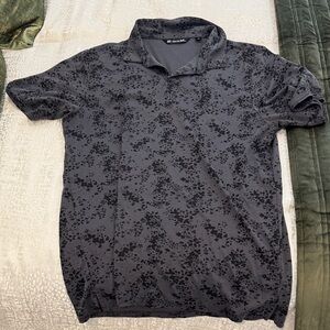 Travis Mathew Charcoal Floral Polo
